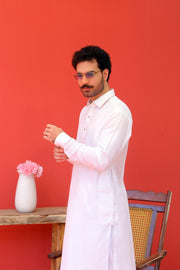 Stitched Pure White Kameez Shalwar