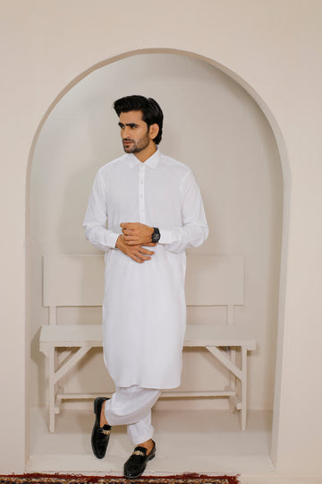 Off-White Men's Kurta Shalwar – Shirt Collar Style