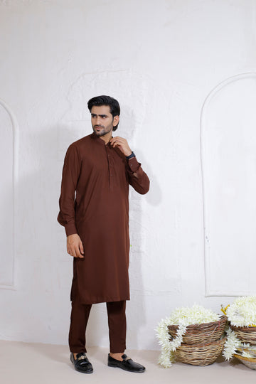 Brown Derby Men's Kurta Trouser – Sherwani Ban Style