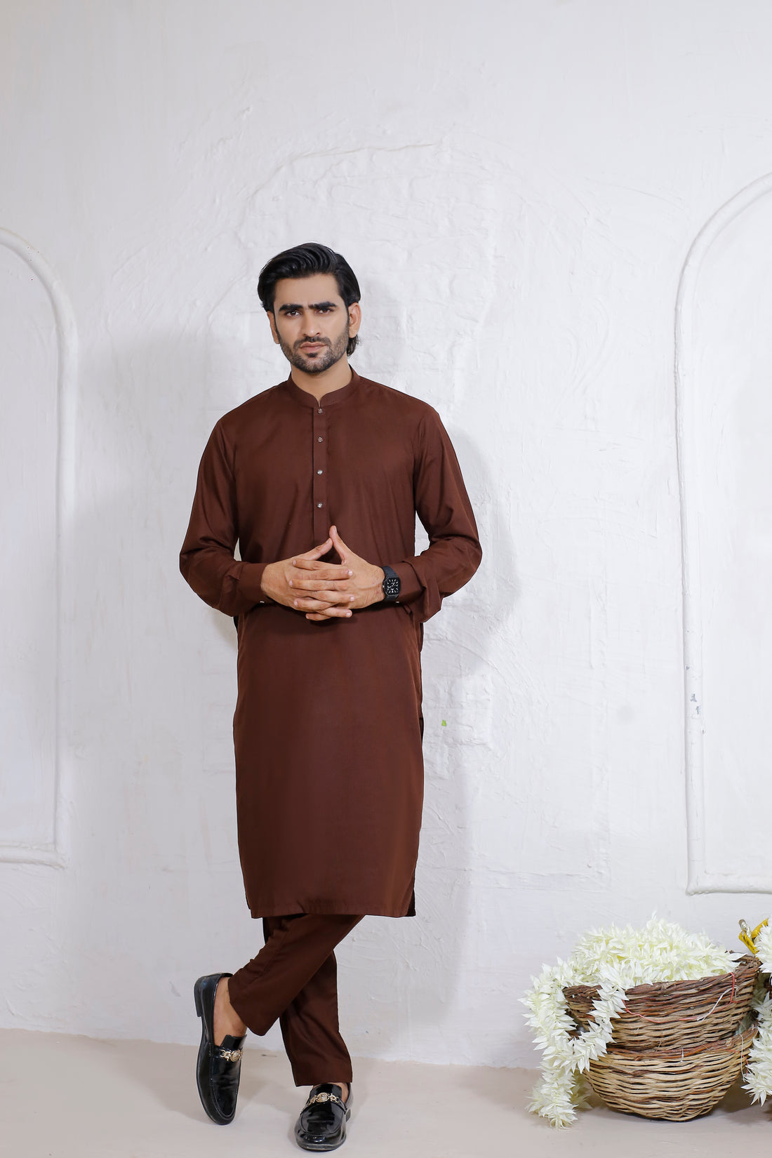 Brown Derby Men's Kurta Trouser – Sherwani Ban Style