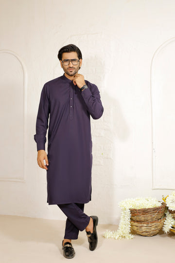 Purple Taupe Men's Kurta Trouser – Sherwani Ban Style