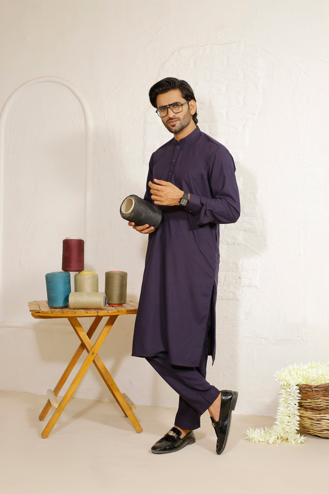 Purple Taupe Men's Kurta Trouser – Sherwani Ban Style