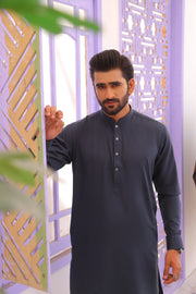 Stitched Grey Kurta Shalwar