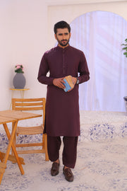 Stitched Maroon Kurta Shalwar