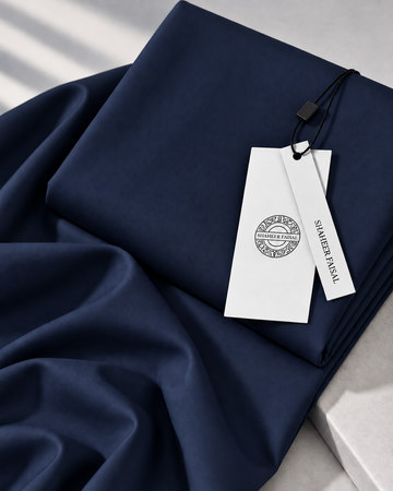 Premium Navy Blue Unstitched Suit
